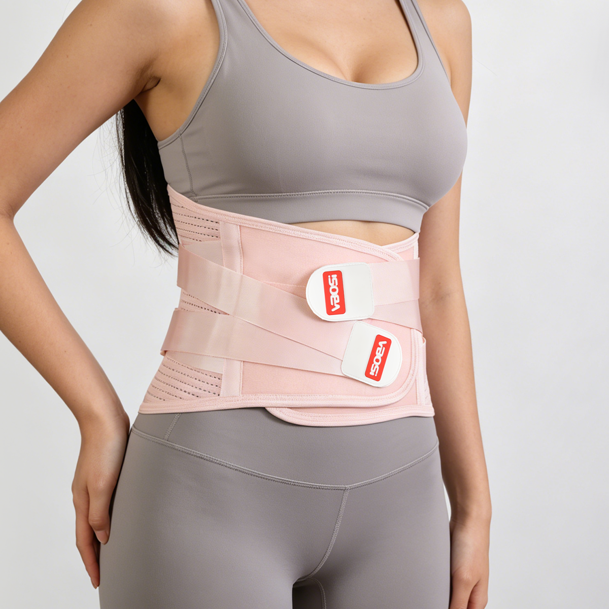 VBOSI Lower Back Support Waist Belt with Steel Bars