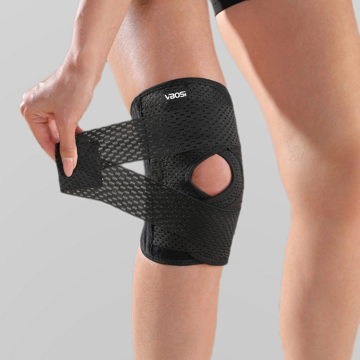 VBOSI Breathable Knee Brace with Metal Spring Stabilizers