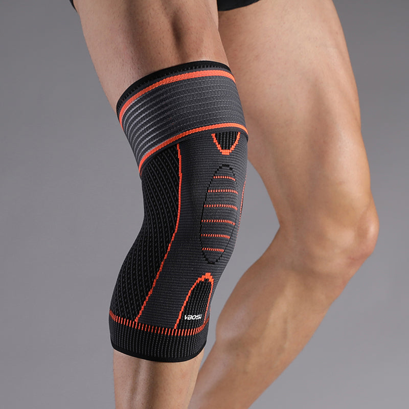VBOSI 3D Knit Knee Compression Sleeve with Upper Wrap Strap