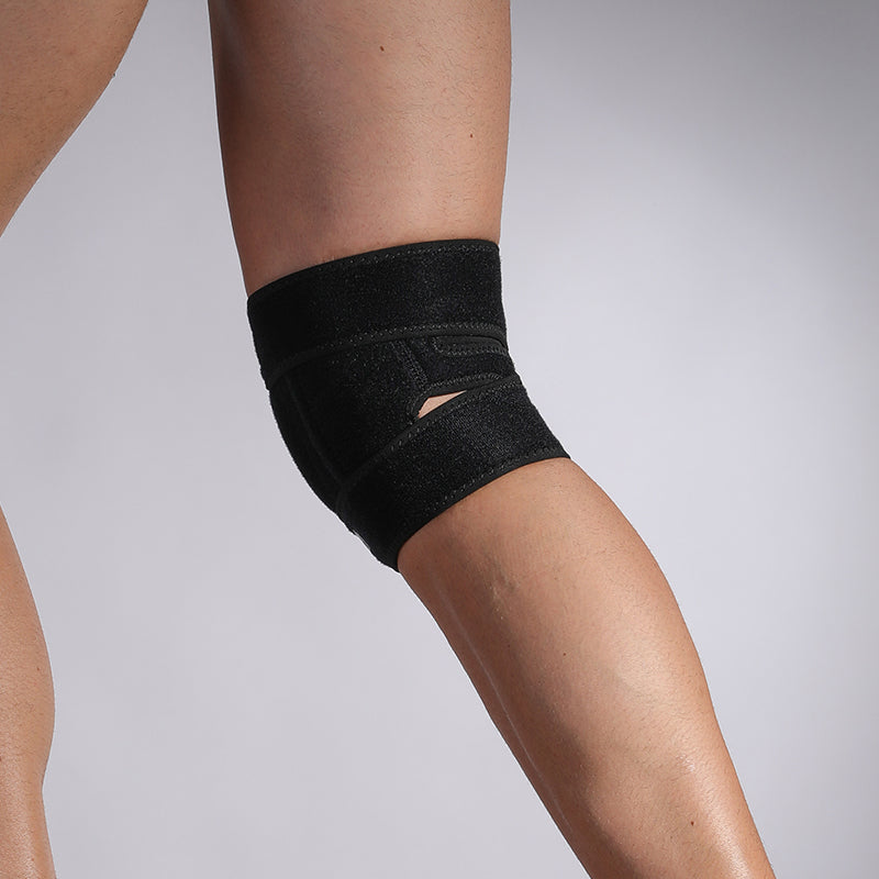Rodillera deportiva de secado rápido con almohadilla estabilizadora y protección para rótula