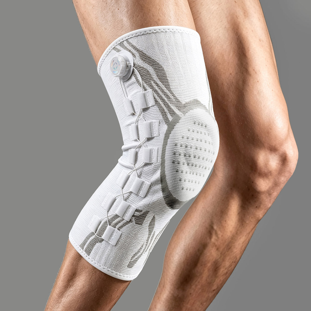 VBOSI 1 Piece Dial-Adjustable Knee Compression Sleeve with Cable Lacing & Patella Pad
