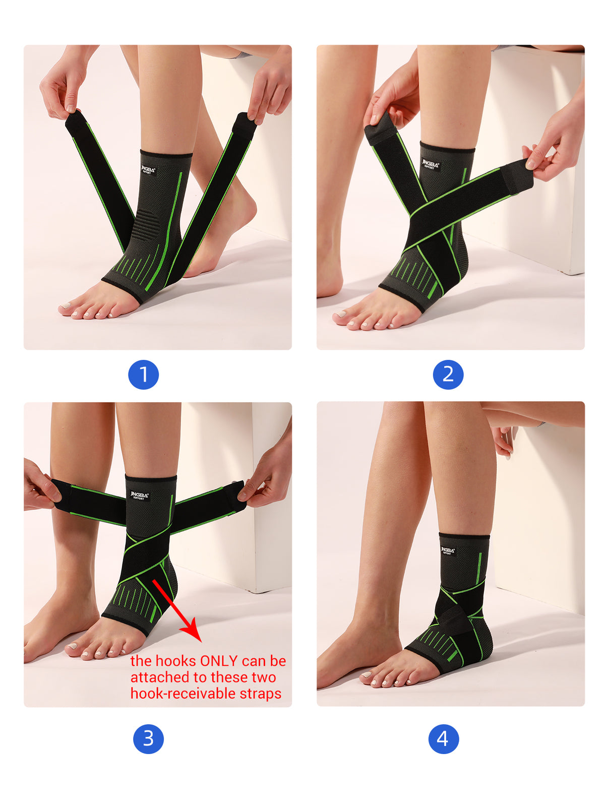 JINGBA SUPPORT 0147 orthèse de cheville solide et respirante pour les Ligaments stabilisateurs de cheville entorse prévenir les nouvelles blessures
