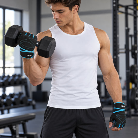 JINGBA SUPPORT 1004 guantes de gimnasio deportivos con logotipo personalizado al por mayor ajustable y medio dedo ligero