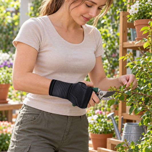 VBOSI Adjustable Knitted Wrist Support with Extended Elastic Compression Strap