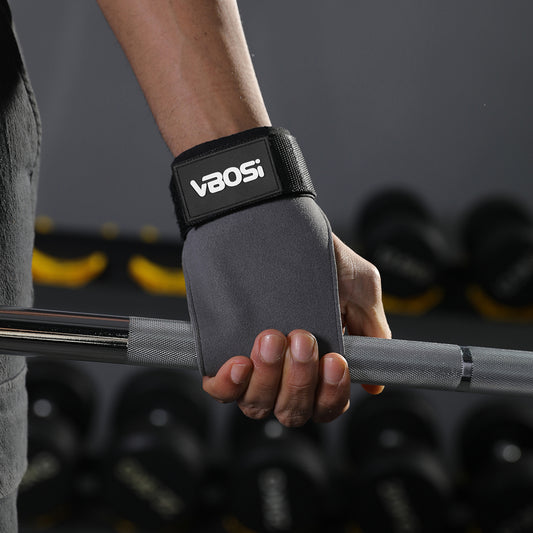 VBOSI Adjustable Weightlifting Grip Gloves with Padded Palm