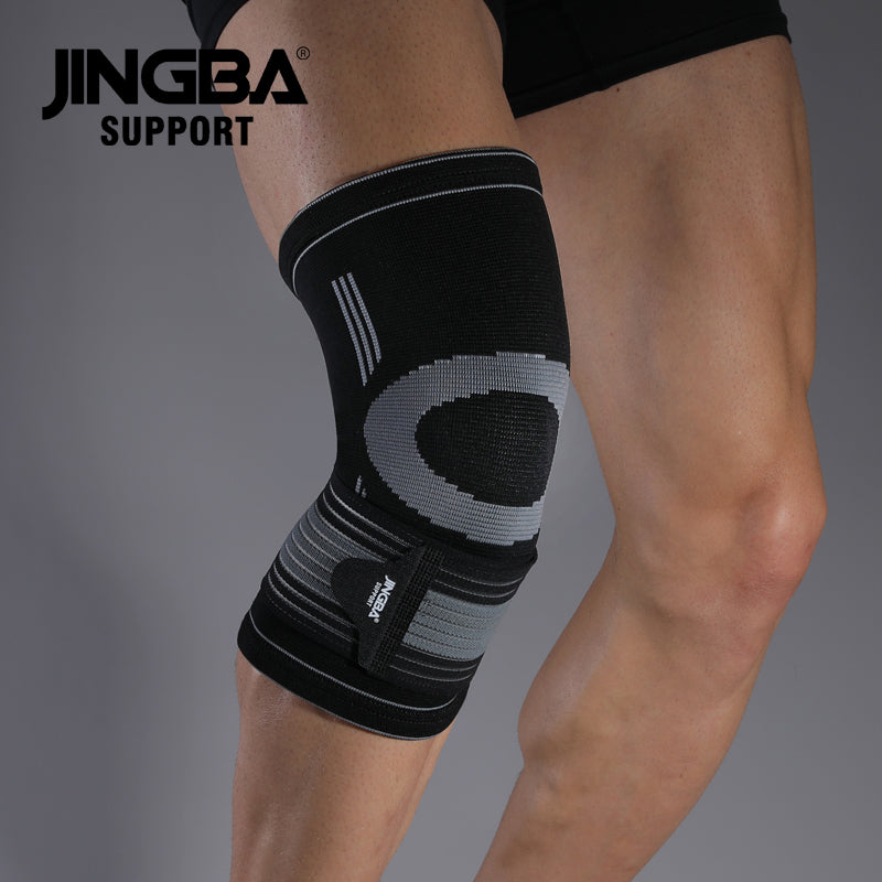 JINGBA SUPPORT 4167 Durable Nylon Crawling Genouillère Protection Élastique Anti-collision Genou Bretelles Genou Soutien Brace