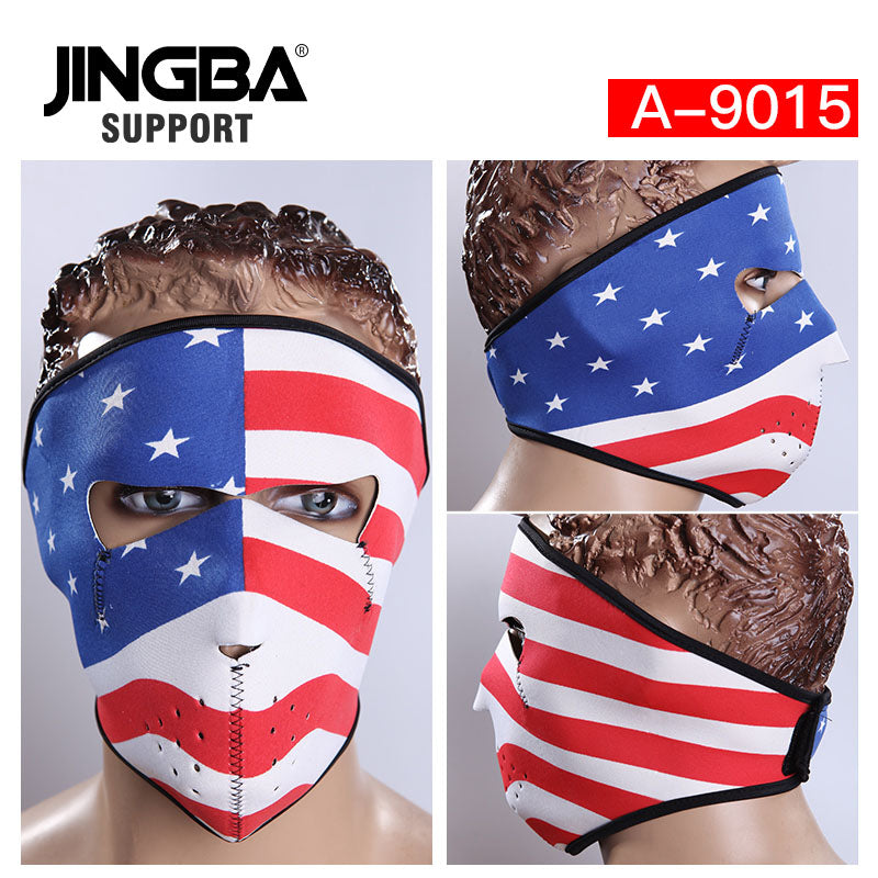 JINGBA 5996 Masque facial tactique intégral pour le sport, la moto, Halloween - Coupe-vent