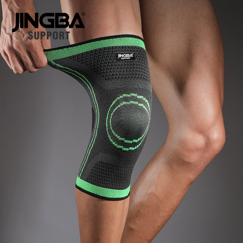 JINGBA SUPPORT 7067A Genouillères de sport | Genouillère en nylon pour volley-ball et basket-ball | Genouillère de compression Joelheira