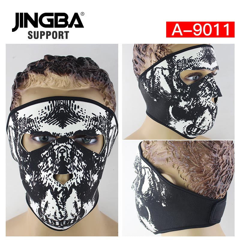 JINGBA 5996 Masque facial tactique intégral pour le sport, la moto, Halloween - Coupe-vent