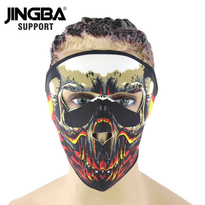 JINGBA 5996 Masque facial tactique intégral pour le sport, la moto, Halloween - Coupe-vent