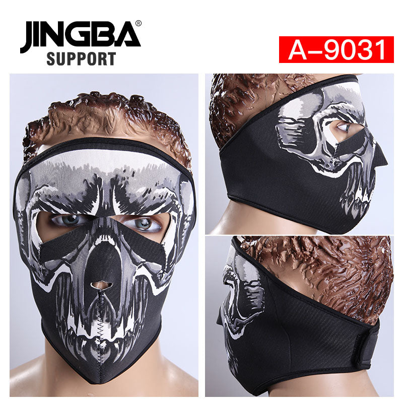 JINGBA 5996 Masque facial tactique intégral pour le sport, la moto, Halloween - Coupe-vent