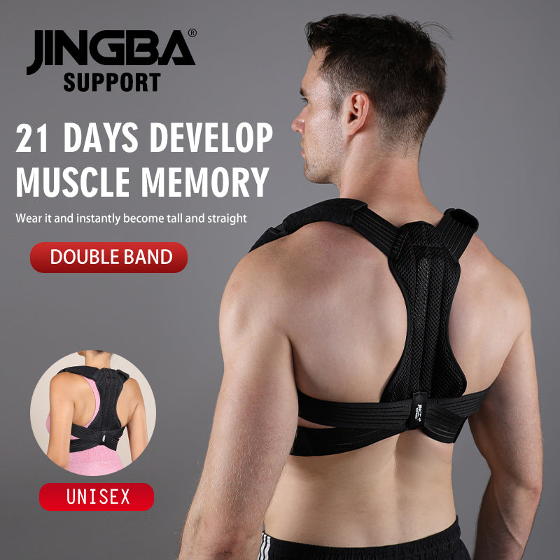JINGBA SUPPORT 7002 Correcteur de posture mis à jour pour hommes et femmes offrant un redresseur de dos droit pour les épaules et le cou confortable