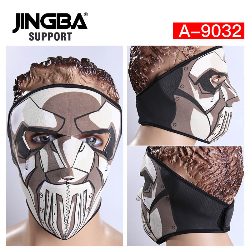 JINGBA 5996 Masque facial tactique intégral pour le sport, la moto, Halloween - Coupe-vent