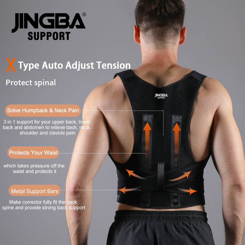 JINGBA SUPPORT 2002 Réglable Dos Épaule Posture Correcteur Ceinture Remodeler Votre Corps Bureau À Domicile Sport Clavicule Colonne Vertébrale Soutien
