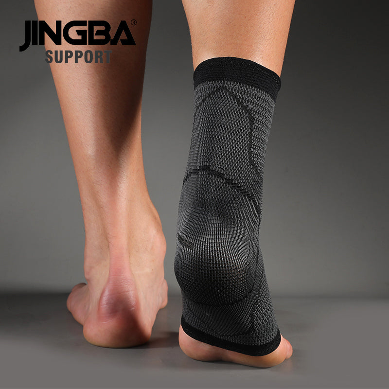 JINGBA SUPPORT 7047 Support de cheville en nylon élastique Compression tricotée Manchon de cheville Protection contre les blessures sportives Chaussettes de soutien des pieds