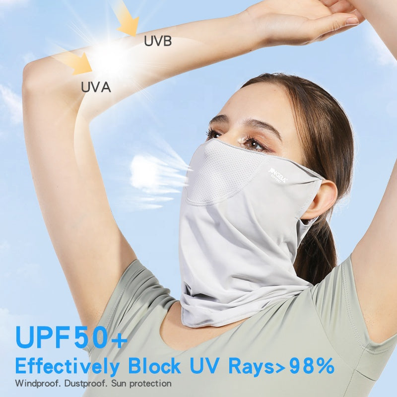7055 Mesh Neck Gaiter Face Mask Scarf Masks Bandanas Breathable Outdoor Headwear Balaclavas Cover for Men Women