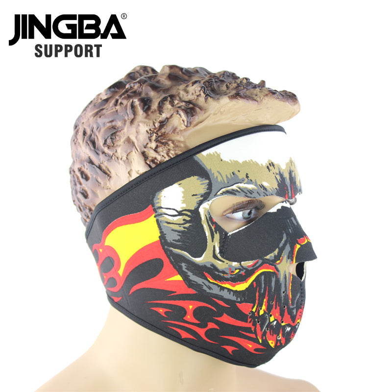 JINGBA 5996 Masque facial tactique intégral pour le sport, la moto, Halloween - Coupe-vent