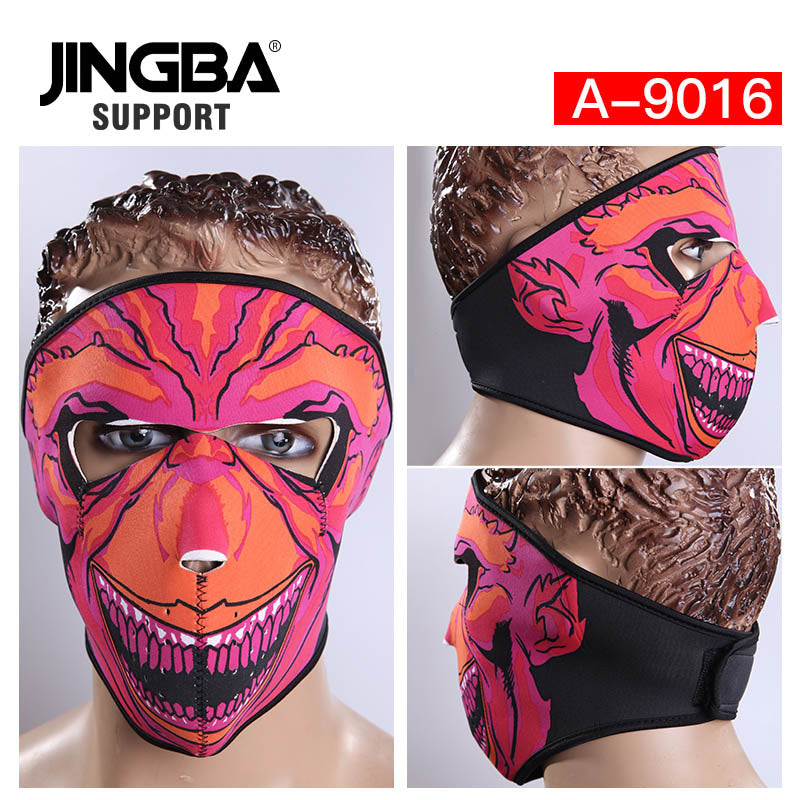 JINGBA 5996 Masque facial tactique intégral pour le sport, la moto, Halloween - Coupe-vent