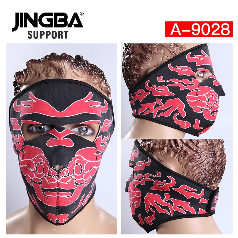 JINGBA 5996 Masque facial tactique intégral pour le sport, la moto, Halloween - Coupe-vent