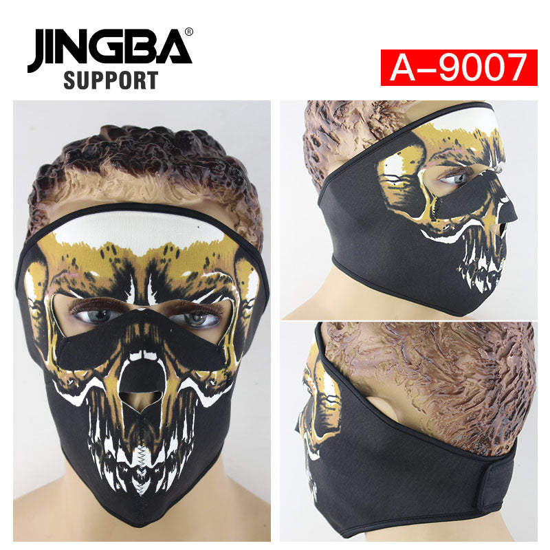 JINGBA 5996 Masque facial tactique intégral pour le sport, la moto, Halloween - Coupe-vent