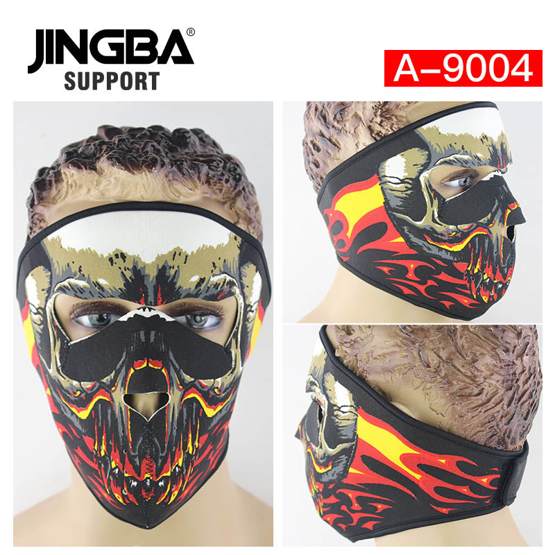 JINGBA 5996 Masque facial tactique intégral pour le sport, la moto, Halloween - Coupe-vent
