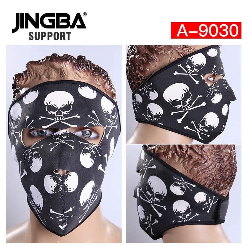 JINGBA 5996 Masque facial tactique intégral pour le sport, la moto, Halloween - Coupe-vent