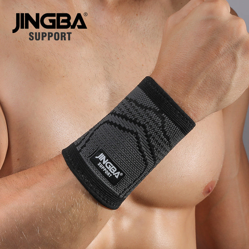 JINGBA SUPPORT 7017 Fabricant Faible MOQ Support de poignet de sport en nylon élastique coloré à tricoter