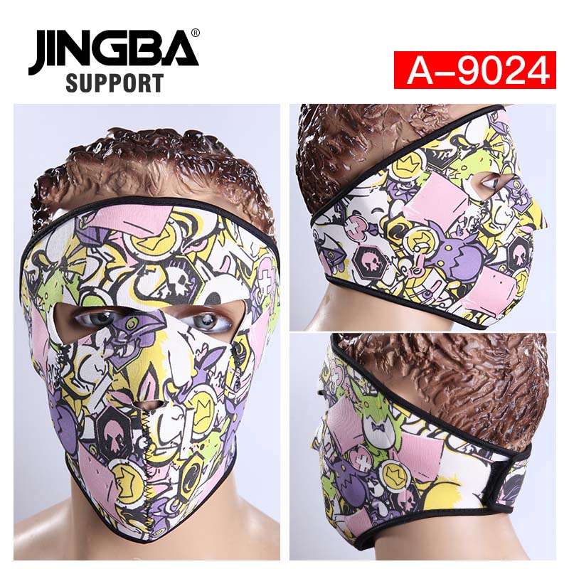 JINGBA 5996 Masque facial tactique intégral pour le sport, la moto, Halloween - Coupe-vent
