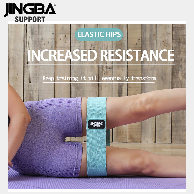JINGBA SUPPORT 9924 Bandes de résistance en tissu pour les cuisses, les hanches et le butin - Bandes d'exercice élastiques pour le yoga, la gym et le fitness