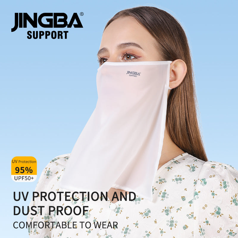 JINGBA SUPPORT 1055 Réglable Face Cover Neck Gaiter Foulard Masque Bandana doux Réutilisable Breath Freely Pure Color