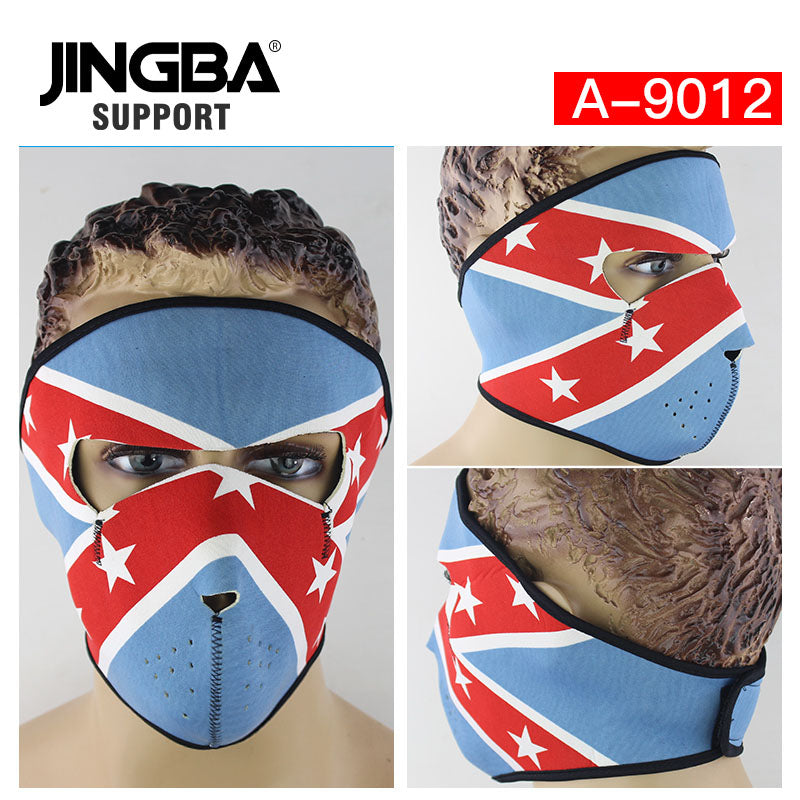 JINGBA 5996 Masque facial tactique intégral pour le sport, la moto, Halloween - Coupe-vent