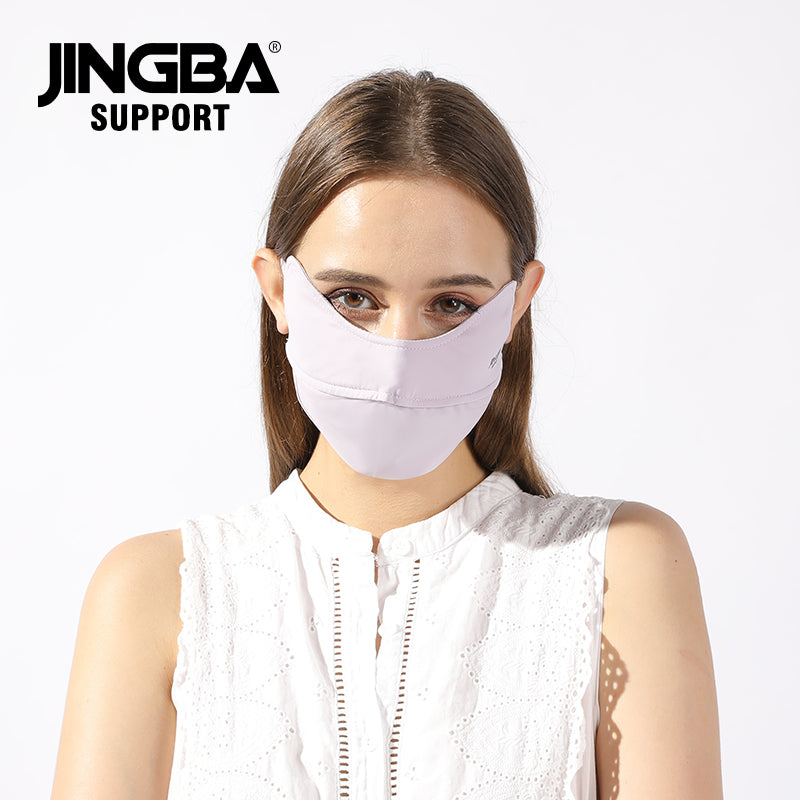 JINGBA SUPPORT 9055 Polyester Glace Soie Uv Protection Solaire Extérieure Lavable Réutilisable Cool Été Masque couverture coin des yeux