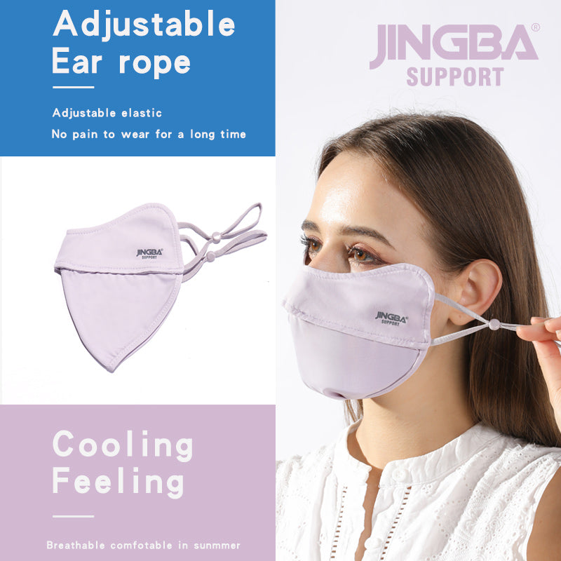 JINGBA SUPPORT 9055 Polyester Glace Soie Uv Protection Solaire Extérieure Lavable Réutilisable Cool Été Masque couverture coin des yeux