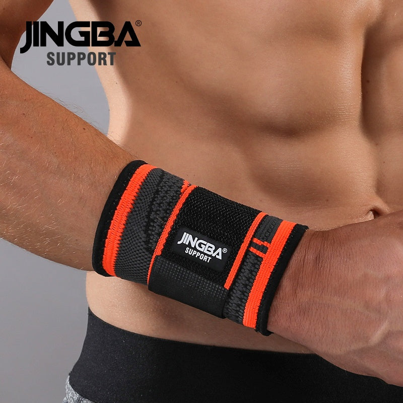 JINGBA SUPPORT 8017 haltérophilie dynamophilie musculation large compressé haut élastique poignet avec sangles