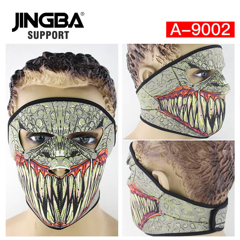 JINGBA 5996 Masque facial tactique intégral pour le sport, la moto, Halloween - Coupe-vent