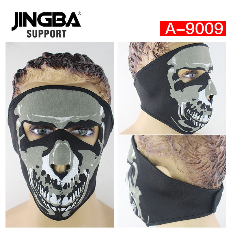 JINGBA 5996 Masque facial tactique intégral pour le sport, la moto, Halloween - Coupe-vent