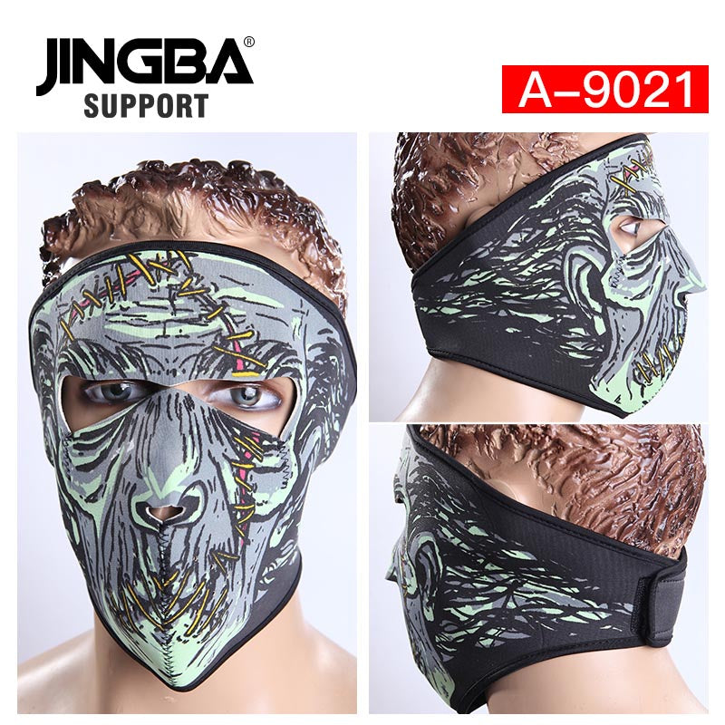 JINGBA 5996 Masque facial tactique intégral pour le sport, la moto, Halloween - Coupe-vent