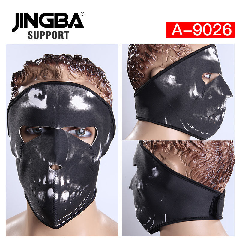 JINGBA 5996 Masque facial tactique intégral pour le sport, la moto, Halloween - Coupe-vent