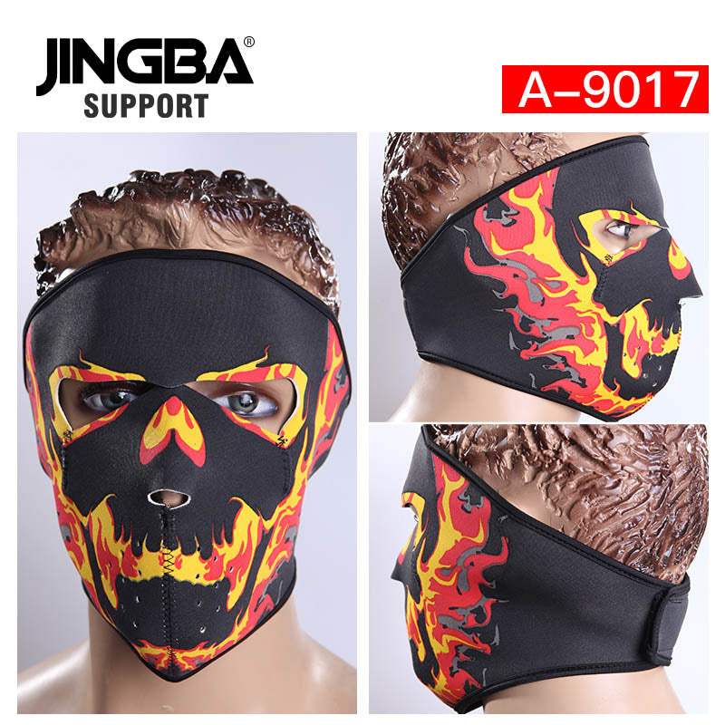 JINGBA 5996 Masque facial tactique intégral pour le sport, la moto, Halloween - Coupe-vent