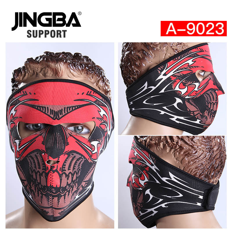 JINGBA 5996 Masque facial tactique intégral pour le sport, la moto, Halloween - Coupe-vent