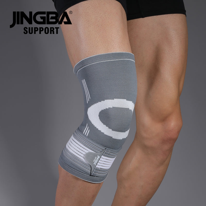 JINGBA SUPPORT 4167 Durable Nylon Crawling Genouillère Protection Élastique Anti-collision Genou Bretelles Genou Soutien Brace