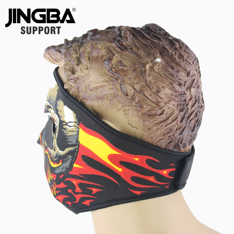 JINGBA 5996 Masque facial tactique intégral pour le sport, la moto, Halloween - Coupe-vent