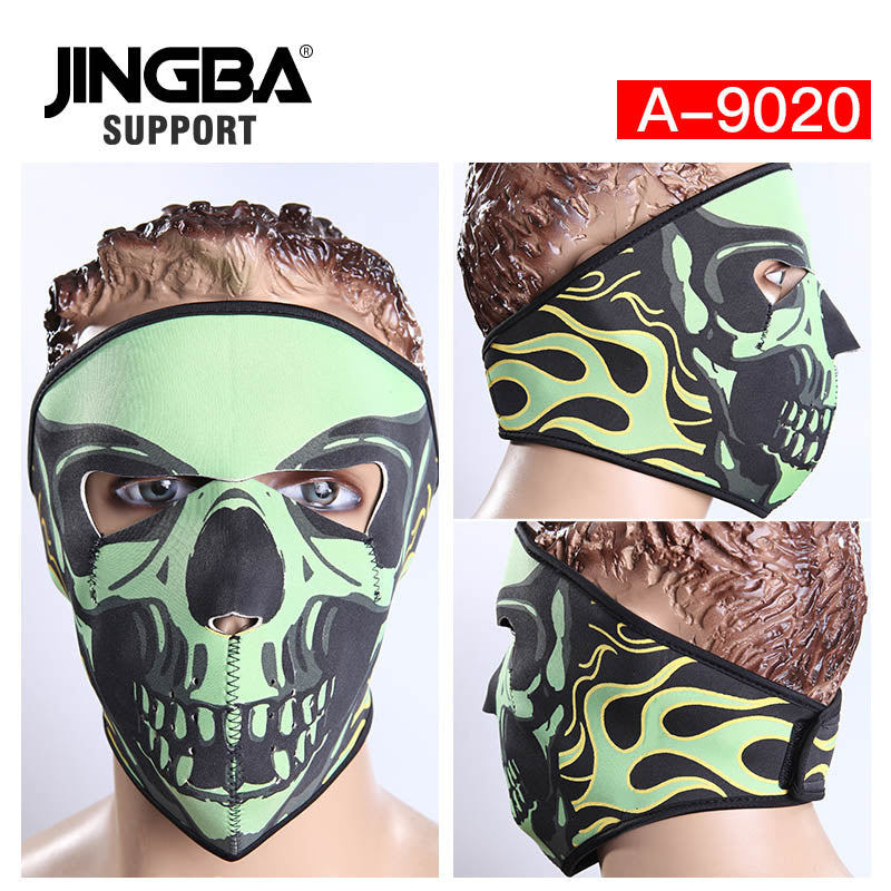 JINGBA 5996 Masque facial tactique intégral pour le sport, la moto, Halloween - Coupe-vent