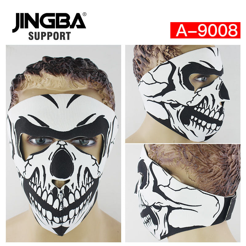 JINGBA 5996 Masque facial tactique intégral pour le sport, la moto, Halloween - Coupe-vent