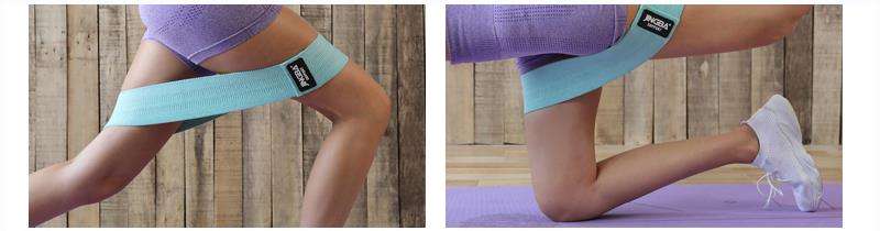 JINGBA SUPPORT 9924 Bandes de résistance en tissu pour les cuisses, les hanches et le butin - Bandes d'exercice élastiques pour le yoga, la gym et le fitness