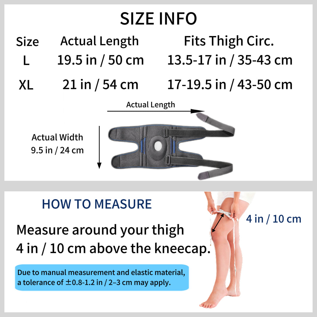 VBOSI Adjustable Knee Brace with Silicone Cushion