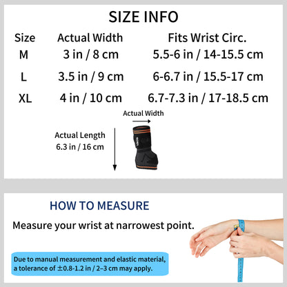 VBOSI 1 Piece Adjustable Wrist Brace with Removable Metal Splint