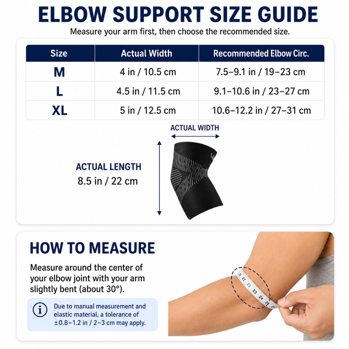 VBOSI Compression Breathable Elbow Sleeve