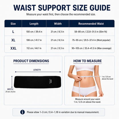 VBOSI Silver-Coated Neoprene Waist Trainer Belt