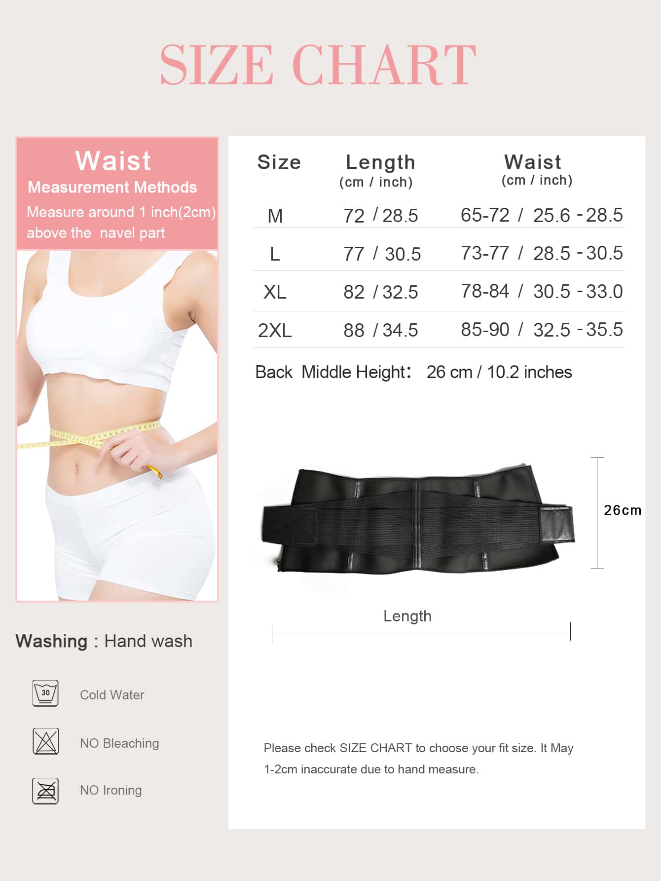 VBOSI Adjustable Waist Trainer Belt for Tummy Control